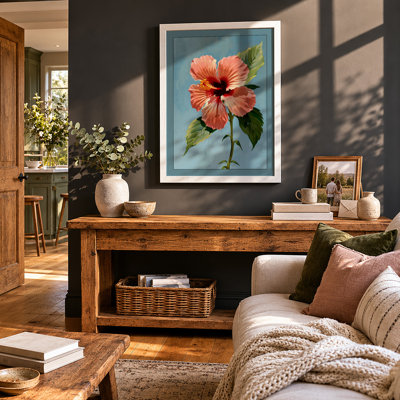 Hibiscus Study Botanical - Framed Print