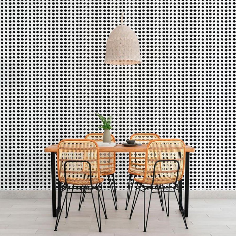 Peel & Stick Polka Dots Tile, 24" W x 126" L