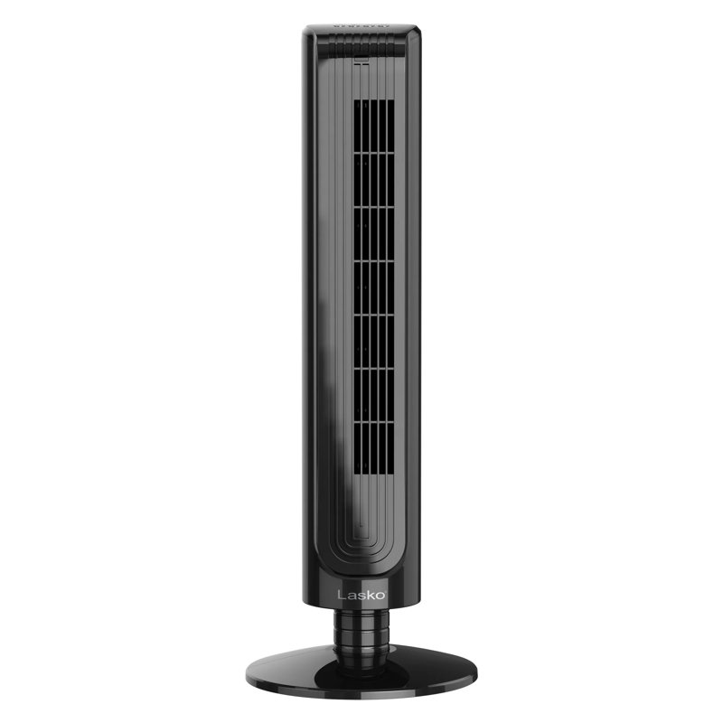 Ventilateur tour Lasko 32 po (3 vitesses, télécommande, minuterie, ioniseur, noir)