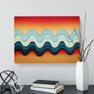 Audio Soundwaves Abstract - Wrapped Canvas Print