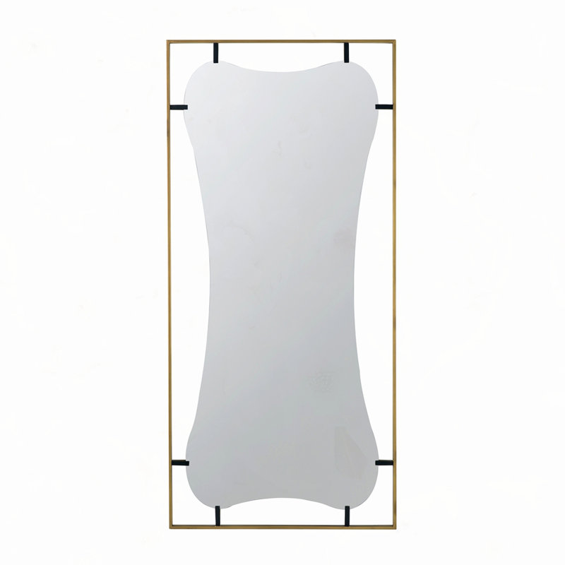 Miroir Poppy avec cadre en métal doré