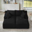 Chaise longue double compressible avec porte-gobelets - sans assemblage, causeuse moelleuse moderne