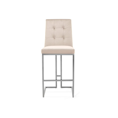 Cameron Upholstered Counter Stool with Metal Frame