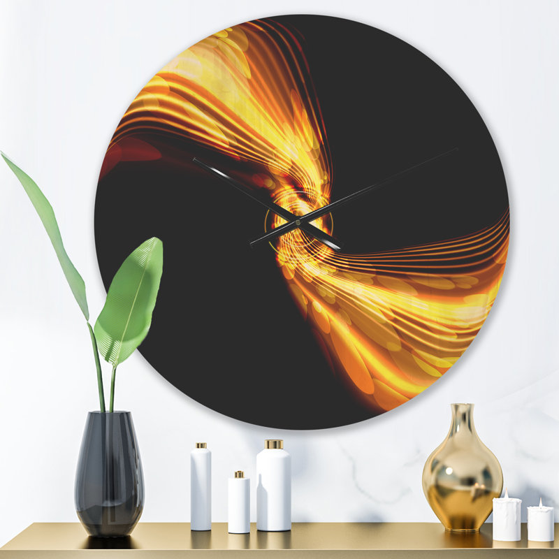 Horloge murale lignes et cercles lumineux, Petit