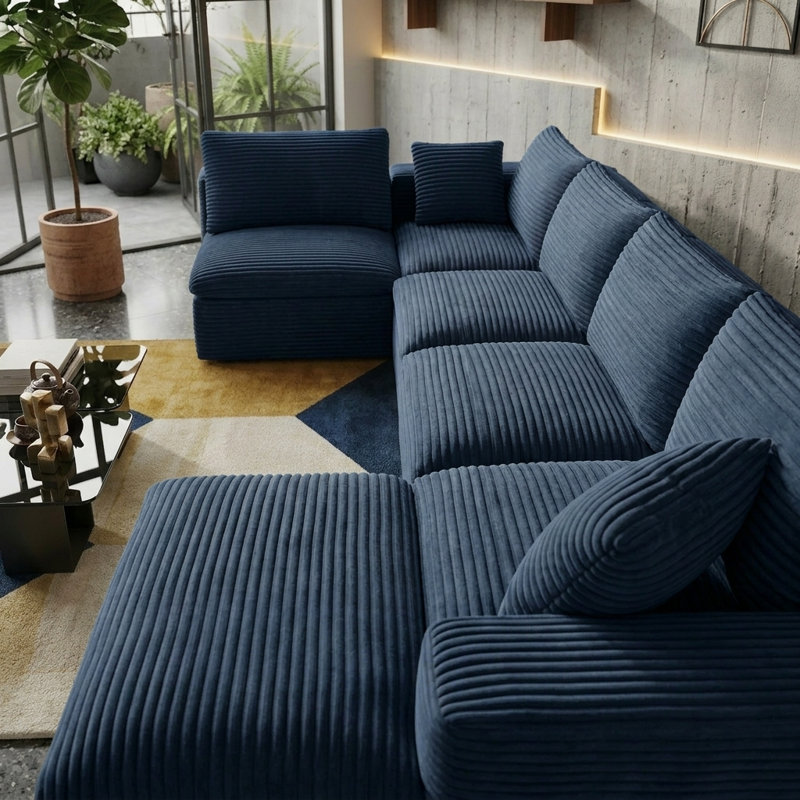 Canapé modulaire 135,4 po Cloud Couch, Blue