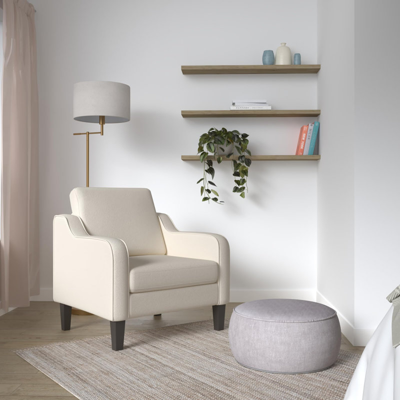 Chaise d'appoint Mid Century, Beige