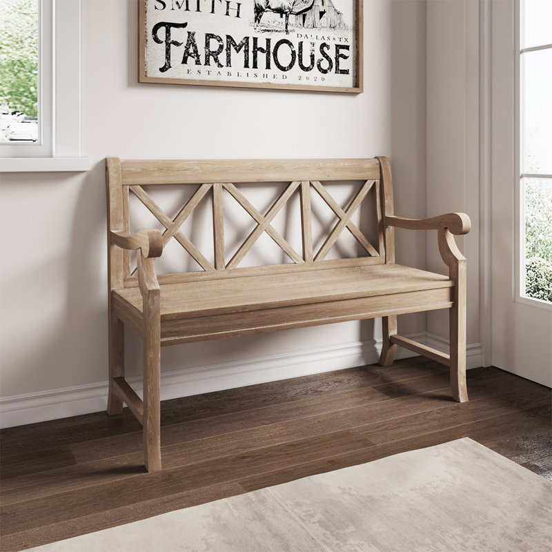Solid Wood Bench, Natural