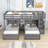 Erlingur Full Over Twin & Twin Wood Triple Bunk Bed with Shelf and Drawers-953630625