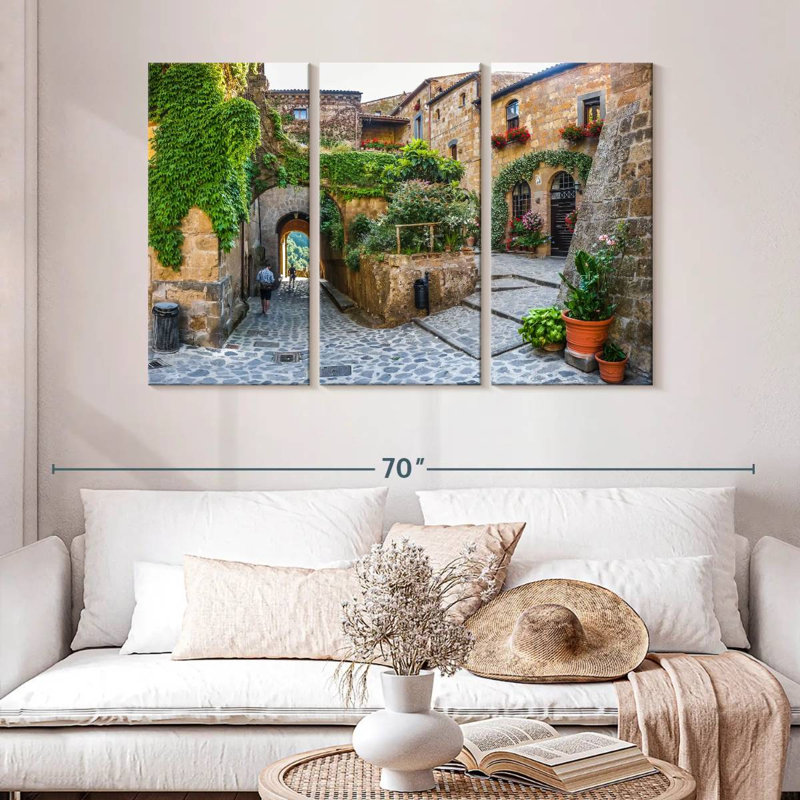 Sebbie Civita Di Bagnoregio Town, 32" H x 50" W