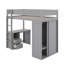 Lit mezzanine en bois avec placards et bureau-925516109-925516146