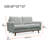 58'' Chenille Square Arm Sofa Loveseat-1909987611