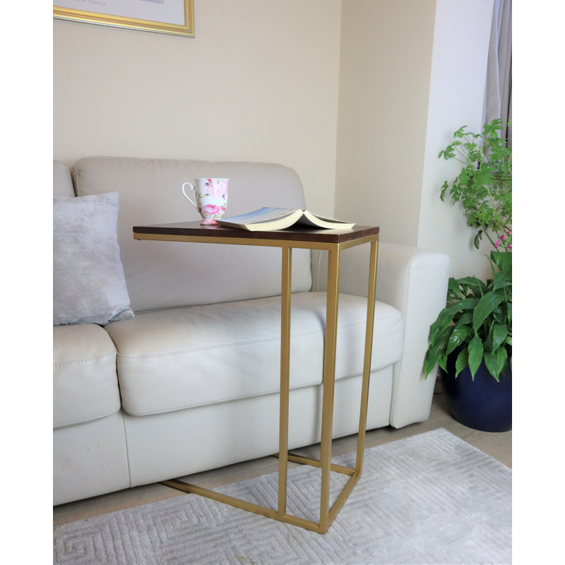 Norbrook C Table End Table, Brown, Gold