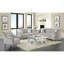 Causeuse grise grise contemporaine avec capitonnage