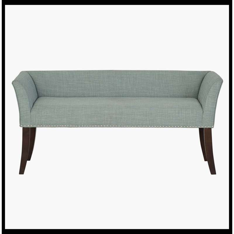 Welburn Upholstered Bench Teal, Teal