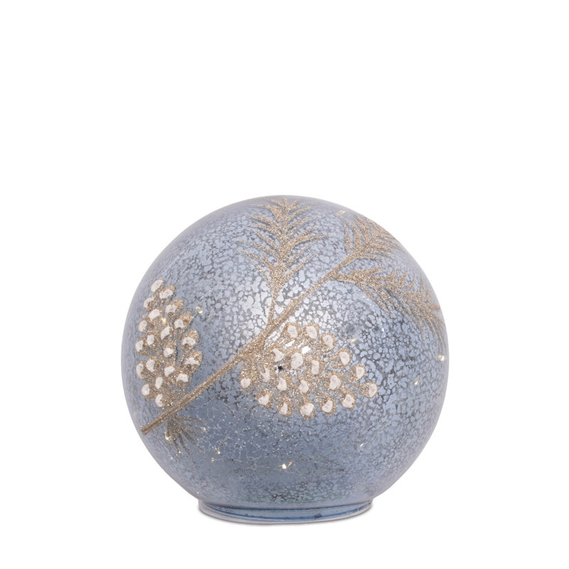 Globe DEL à pomme de pin (ensemble de 2), Brun / gris