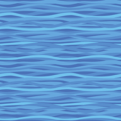 Pattern With Waves by AnnaPoguliaeva - Wrapped Canvas Print