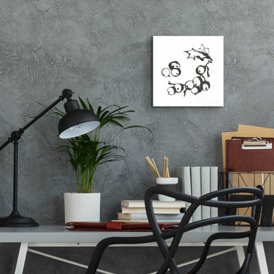 «Grapes II BW» par Chris Paschke, art mural en verre acrylique