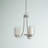 3 - Light Steel Dimmable Chandelier