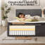 Lit plateforme double rembourré pleine grandeur avec matelas intégré, ensemble de compression dans une boîte - aucun assemblage requis-36065234-36065236