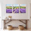 Lavande sur champ, peinture à l'huile sur toile, impression de paysage (ensemble de 3)-1457999756