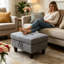 Repose-pieds rembourré en flanelle avec repose-pieds Athiste-1662927514