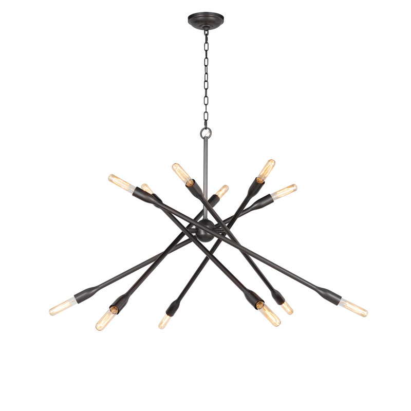 Cobra 12 - Light Chandelier, 27" H x 43" W x 43" D, Oil Rubbed Bronze