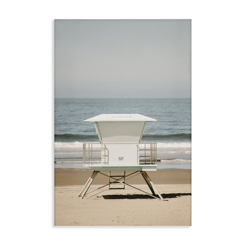  «Surf Shack on Shore», art mural sur toile par Crystal Lynn Collins, H 24 po x l 16 po