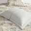 Édredon très grand - remplissage texturé gris 3 coussins décoratifs et 2 taies décoratives assorties Jupe de lit en mélange de coton-117416543
