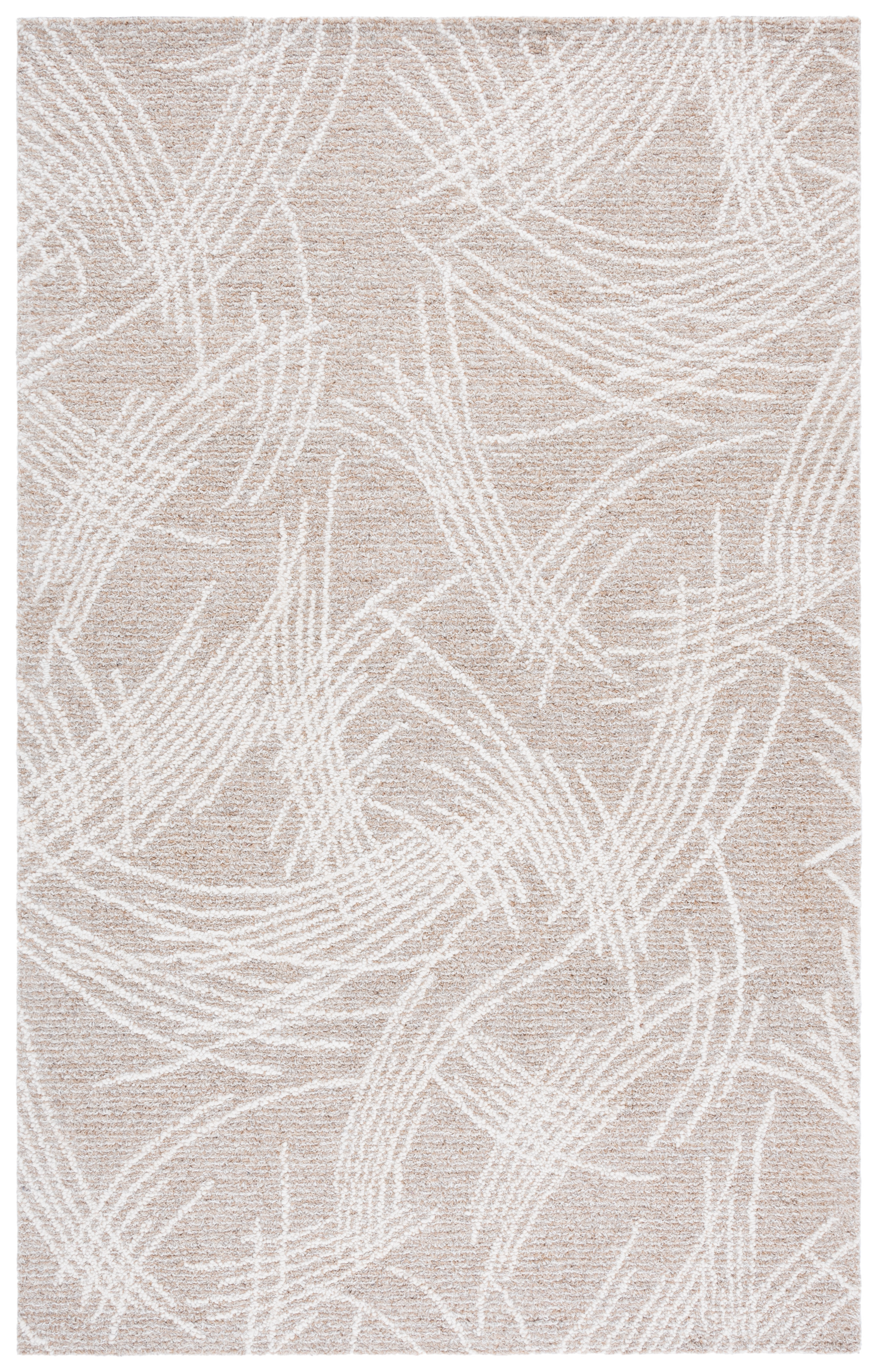 Orren Ellis Ebony Hand Tufted Wool, Cotton Abstract Indoor Rug | Wayfair