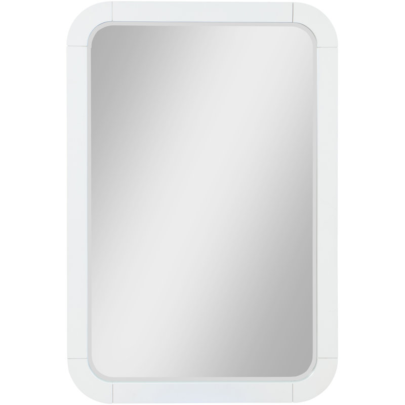 Flat Wall Mirror, White