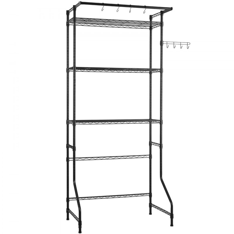 Steel Freestanding Bathroom Shelves, Black