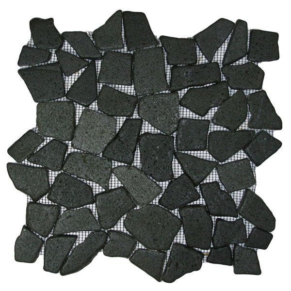 CNKTile Carrelage mosaïque noir en pierre naturelle et imperméable pour ...