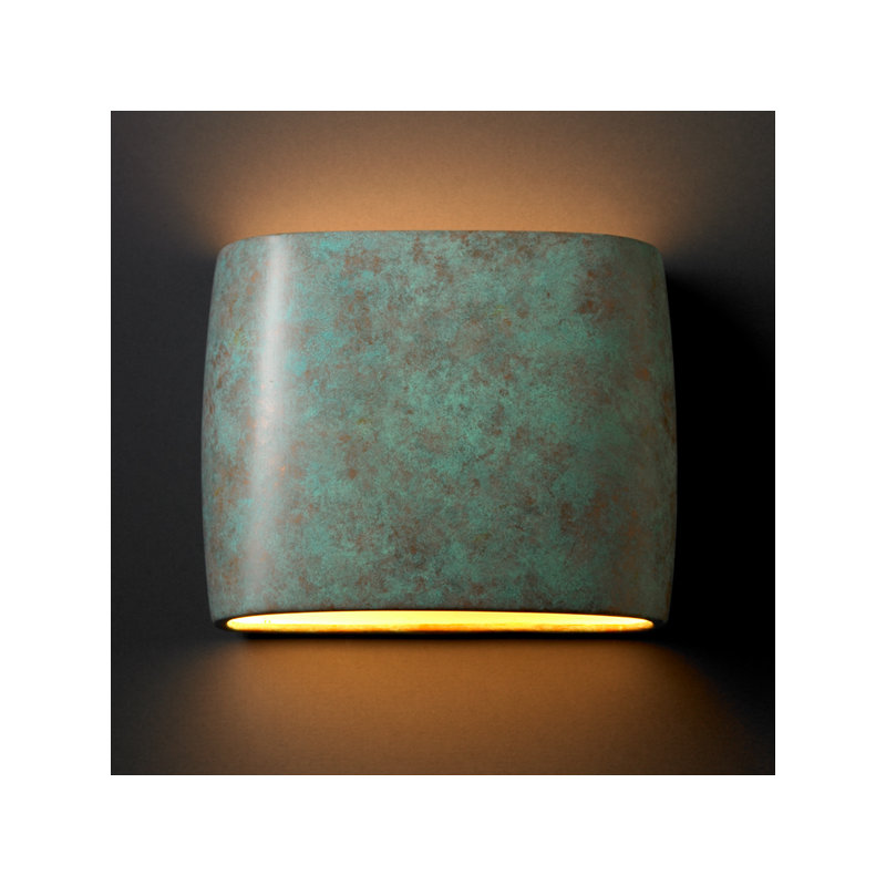 Armance Ceramic Wall Sconce, Verde Patina
