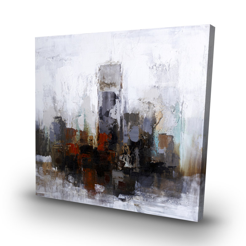 Obscure buildings - 32"x32" art on canvas