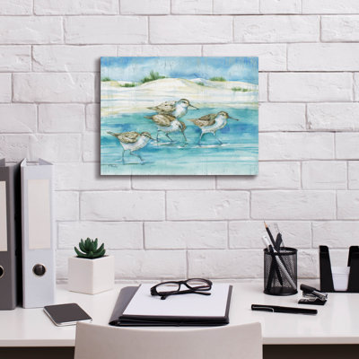 Sandy Sandpipers I' by Paul Brent, Canvas Wall Art