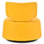 Chaise pivotante de 29,54 po en jaune, base en métal rotative à 360 degrés, structure intérieure en bois massif, surface en tissu polyuréthane, siège spacieux, chaise à charge maximale de 220 lb, structure solide, housse, rotation à 360 degrés