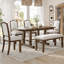 Table de salle à manger extensible 59 "à 77", table de cuisine en bois de ferme avec rallonge amovible, grande table extensible pour 4 à 8 personnes-552854032