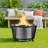 28.5-Inch Smokeless Wood Burning Outdoor Fire Pit for Backyard, Patio, Deck & Garden with Removable Ash Pan