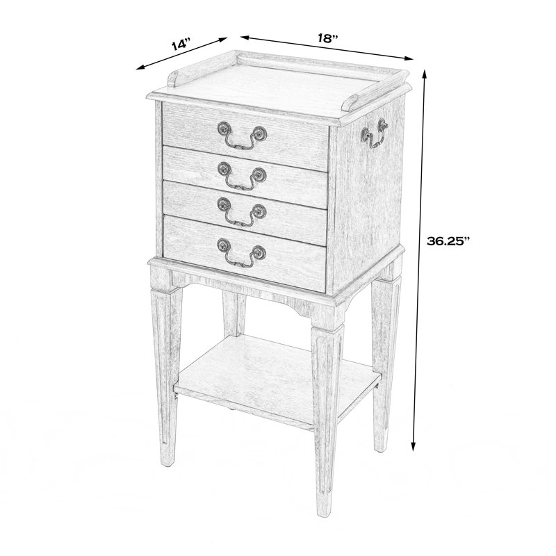 Hardwick 4 Drawer Chest, Gray