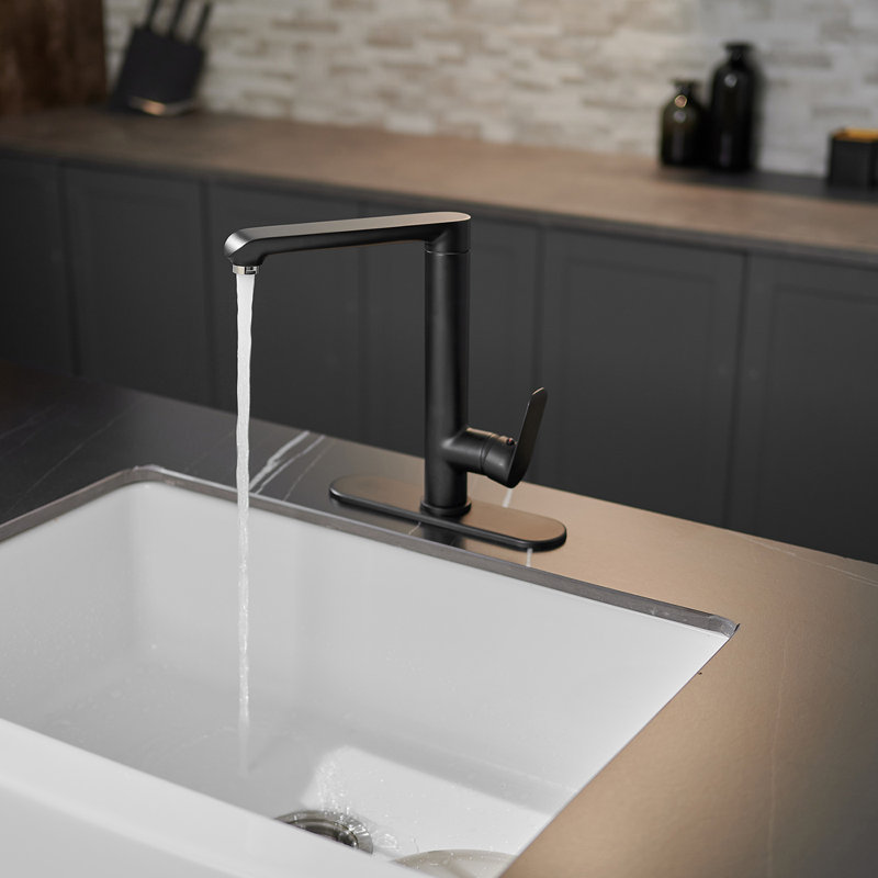Single-Handle Standard Kitchen Faucet With 360-Degree Rotation