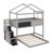 Twin Over Full House Bunk Bed With Blackboard-690052795