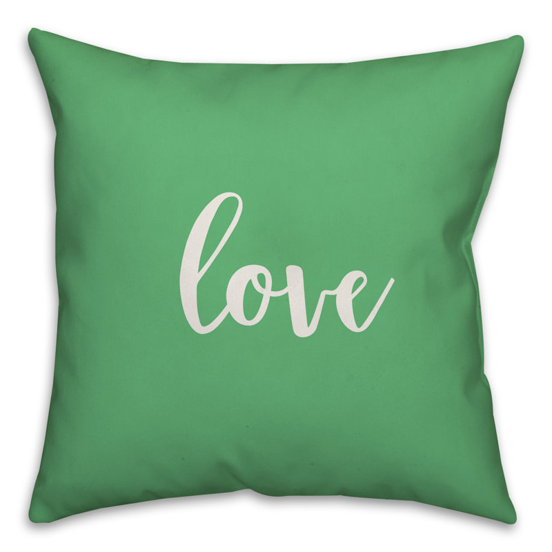  Coussin Love, Vert clair, Housse de coussin