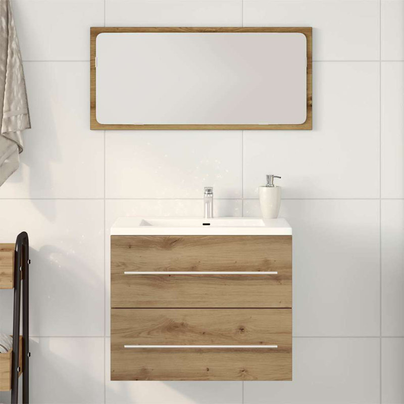 60cm Single Bathroom Vanity Base Only, Artisan Oak