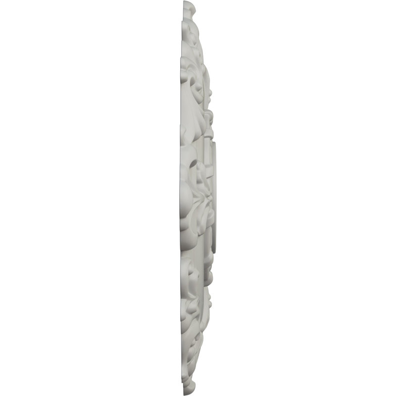 Pot of Cream Polyurethane Decorative Ceiling Medallion, 18 inches
