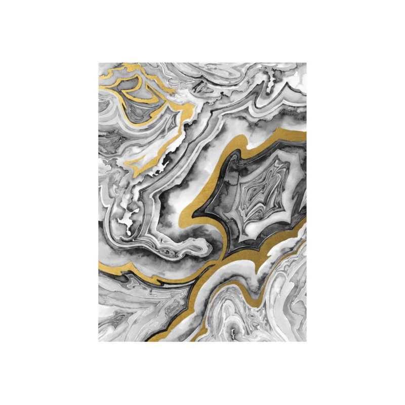 «Mono Marble I» par Sara Brown, impression sur toile tendue, Couche de verre, H 40 po x l 30 po x 1,5 po
