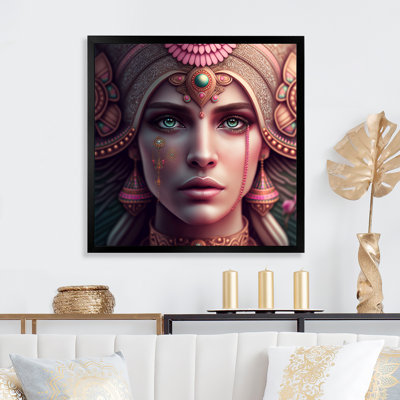 «Pink Bohemian Woman», reproduction sur toile
