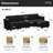Nairoby 116.6'' Wide L Shaped Modular Sectional Sofa Apartment Livingroom Couch 6-Pieces 4-Seat Sofa with Storage Ottoman-364733534