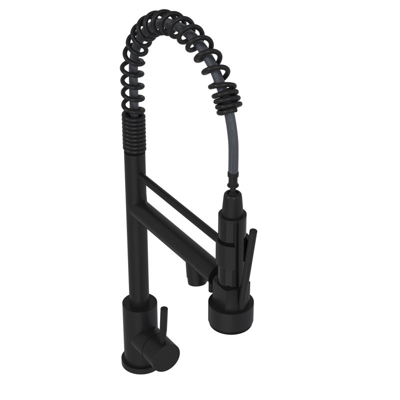 Stainless Steel 304 Kitchen Faucet, Matt Black 19" - Modern Design For Residential Use Single Handle Faucet 304, Contemporary Look Homes