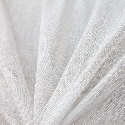 Tavern Fabric | Solid Metallic Sheer Fabric | Color Flax