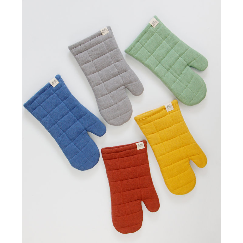 Ensemble de 2 gants de cuisine KAF Home Monaco, 13 po x 7 po, Vert